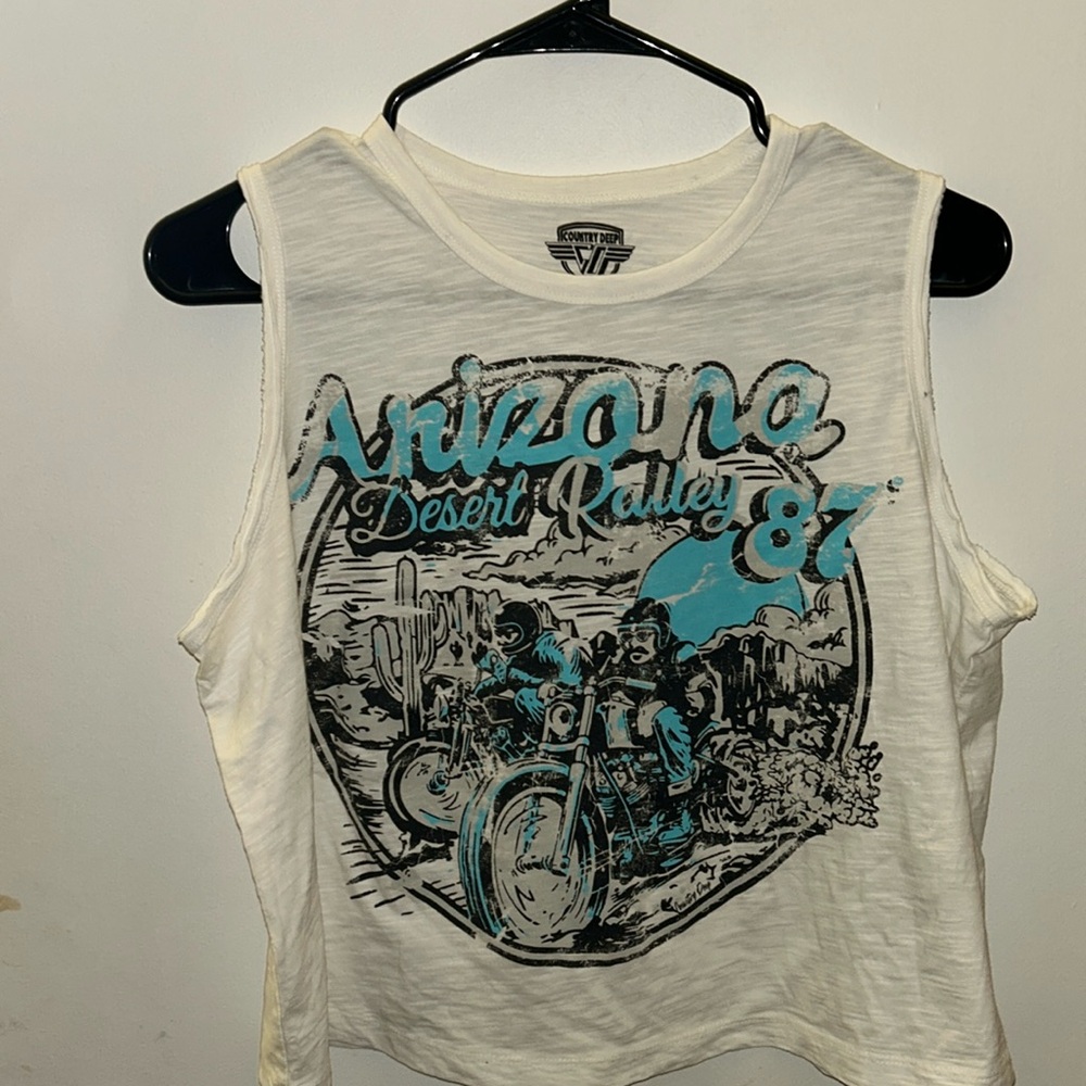 Country deep crop top